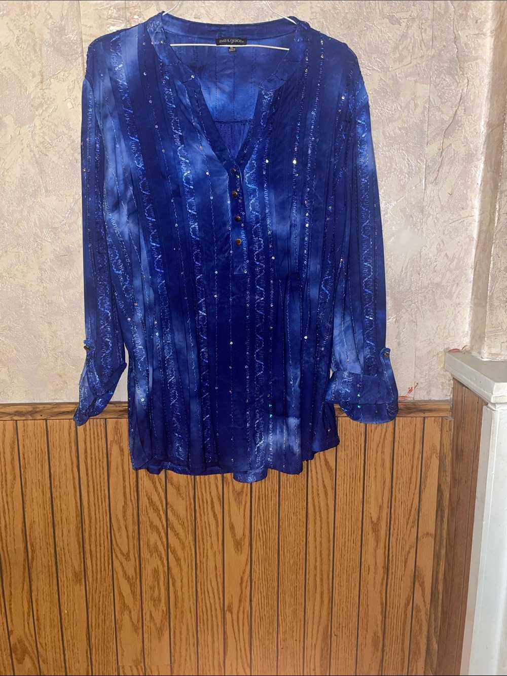 Midnight fairy dust Ava & grace top (XL)
